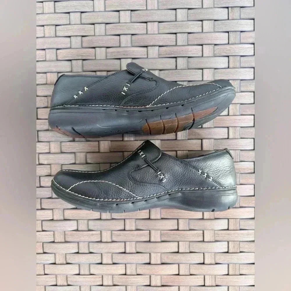 Clarks Unstructured Un Loop Black Leather Women’s… - image 5